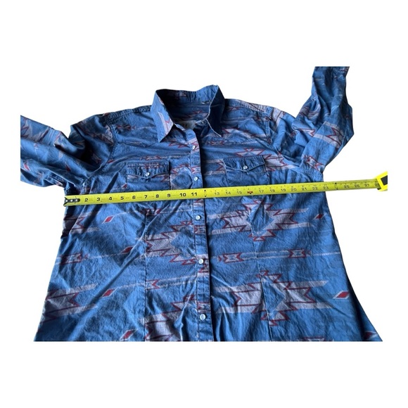 Vintage Wrangler Aztec Pearl Snap Western Shirt, Women’s XL - Picture 6 of 7